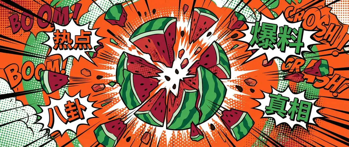 视频吃瓜 今日头瓜爆炸漫画横幅